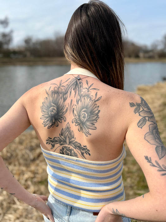 Sun drift halter top