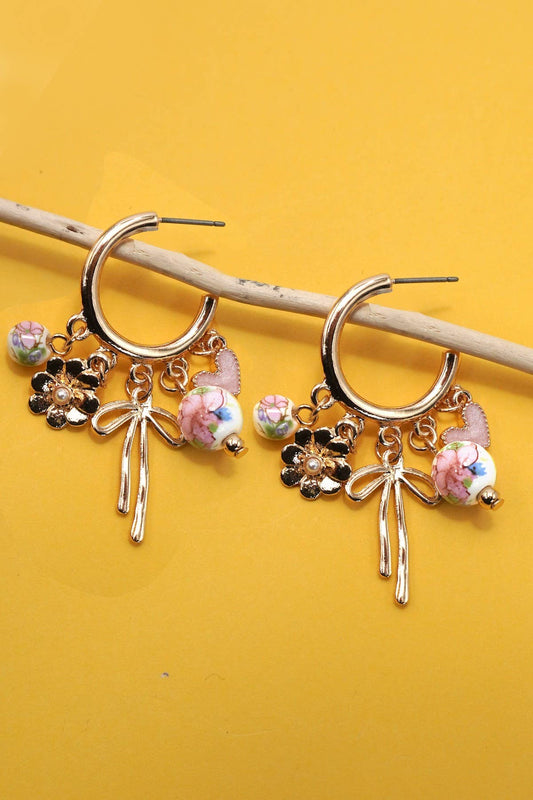 Charm Drop Hoops