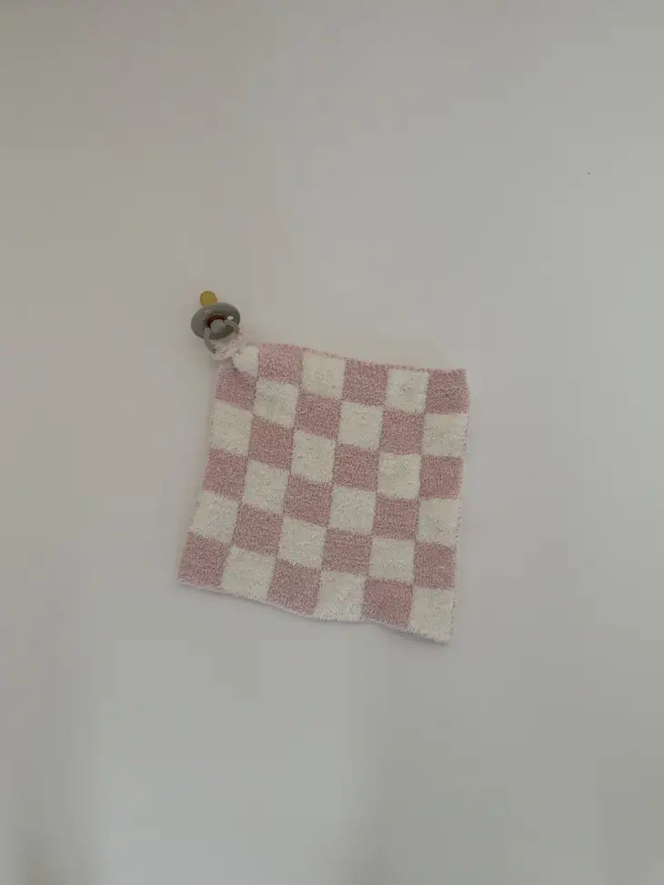 pink checkered lovey
