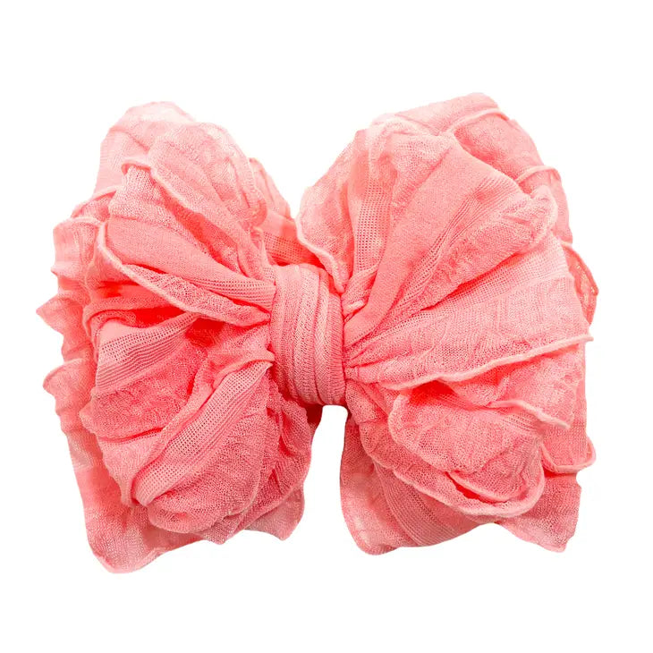 pink grapefruit ruffle headwrap