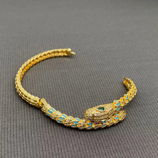 Gold Plated Snake Bangle