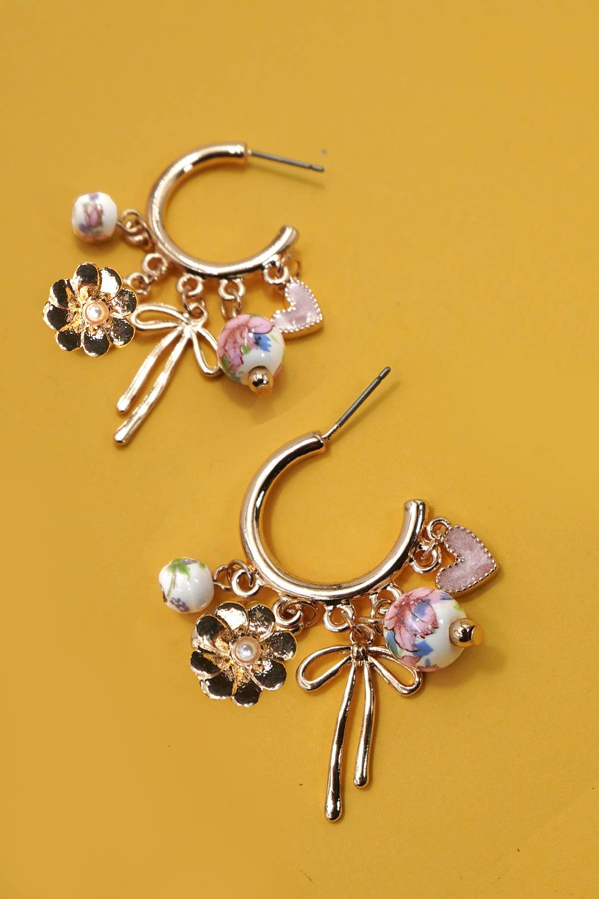Charm Drop Hoops