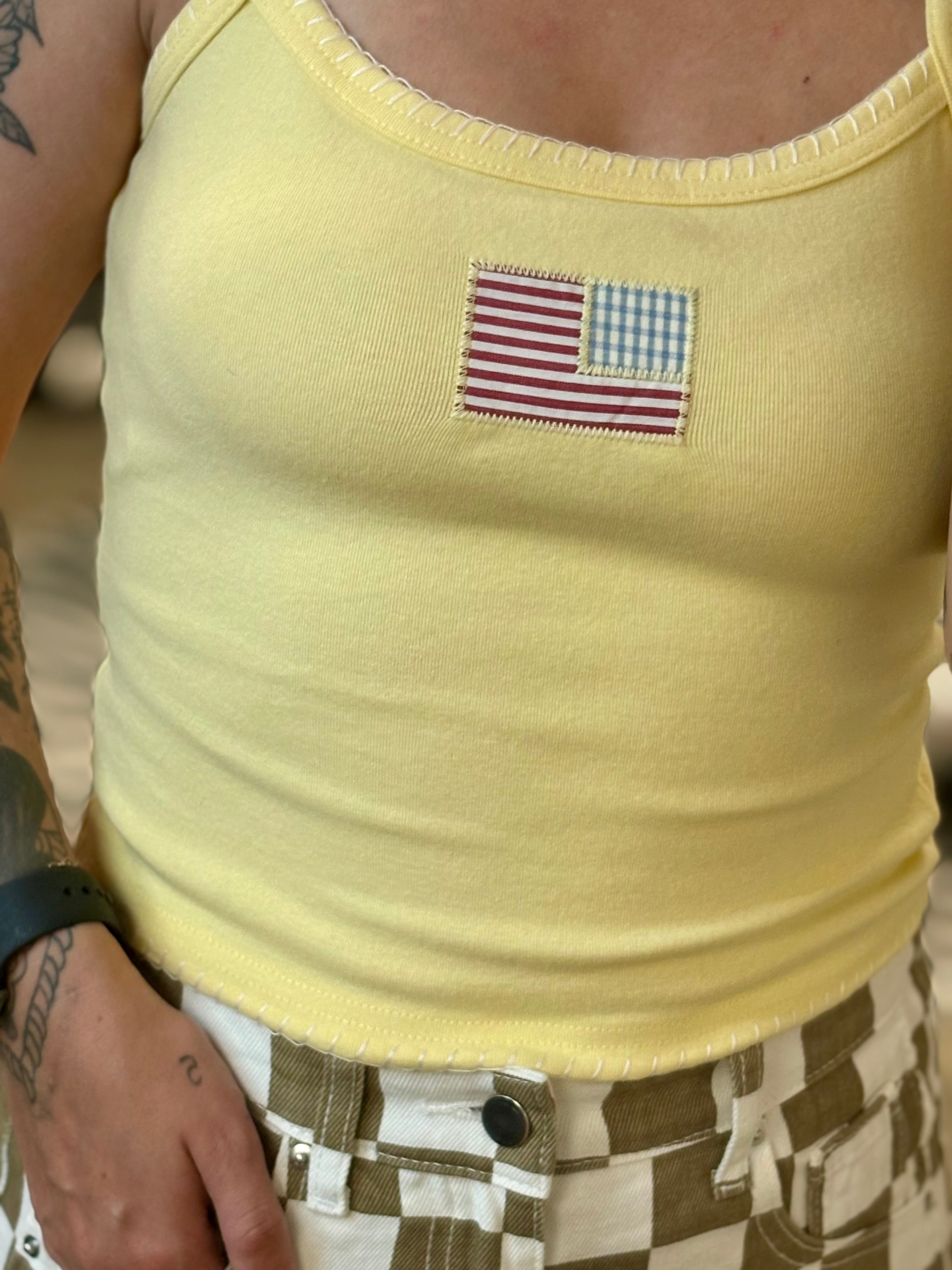 American flag tank