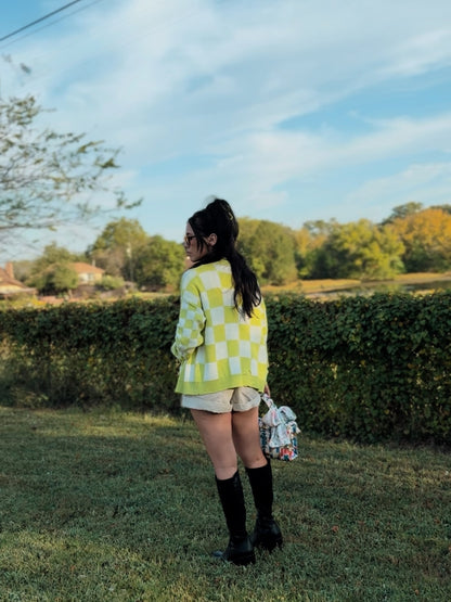 Checkered Cardigan