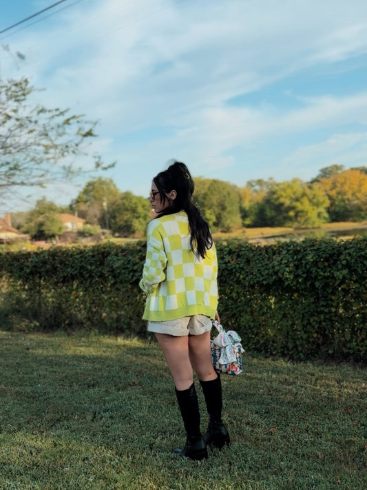 Checkered Cardigan