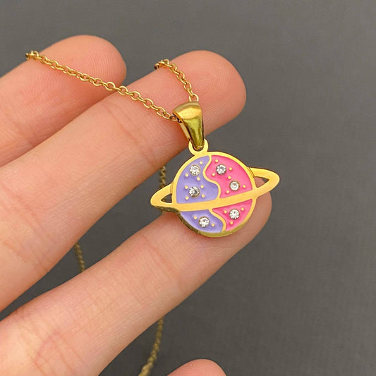 Planet necklace