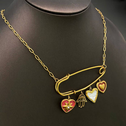 pin up charm necklace