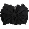 black ruffle headwrap