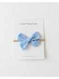 blue nylon bow