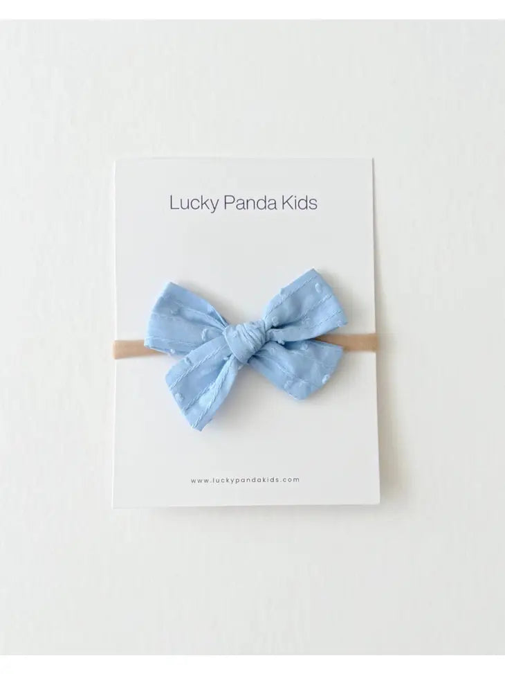 blue nylon bow