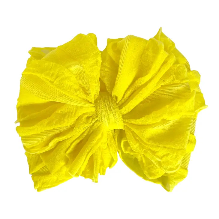 bright yellow ruffle headwrap