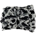 cow print ruffle headwrap