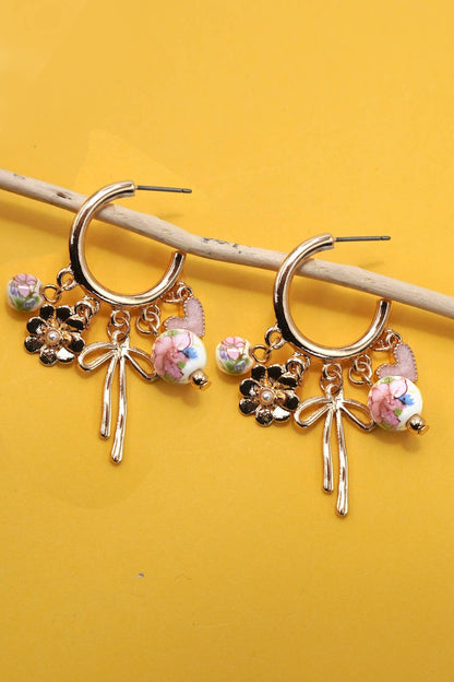 Charm Drop Hoops