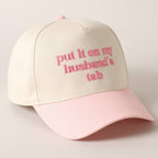 Put it on my husband's