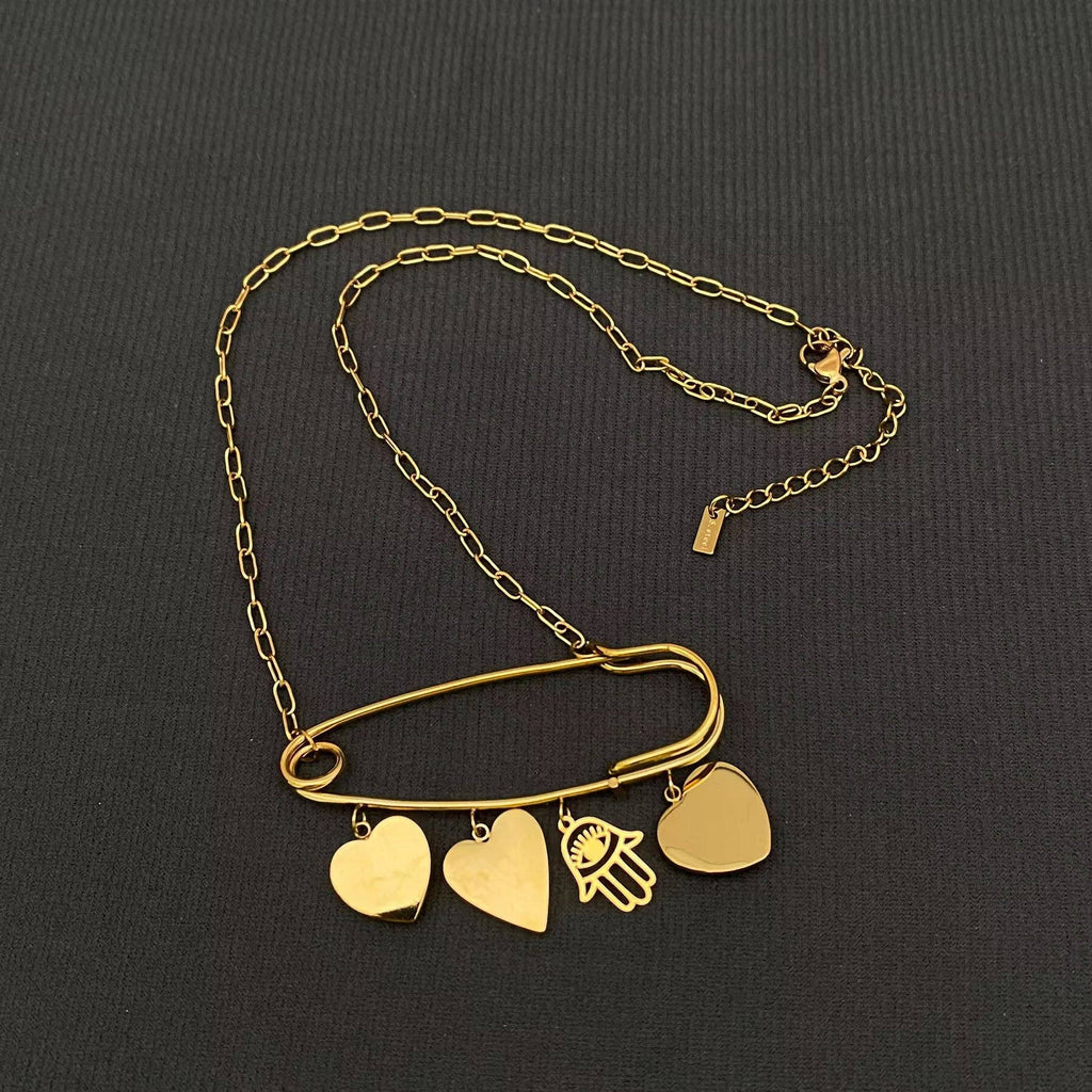 pin up charm necklace