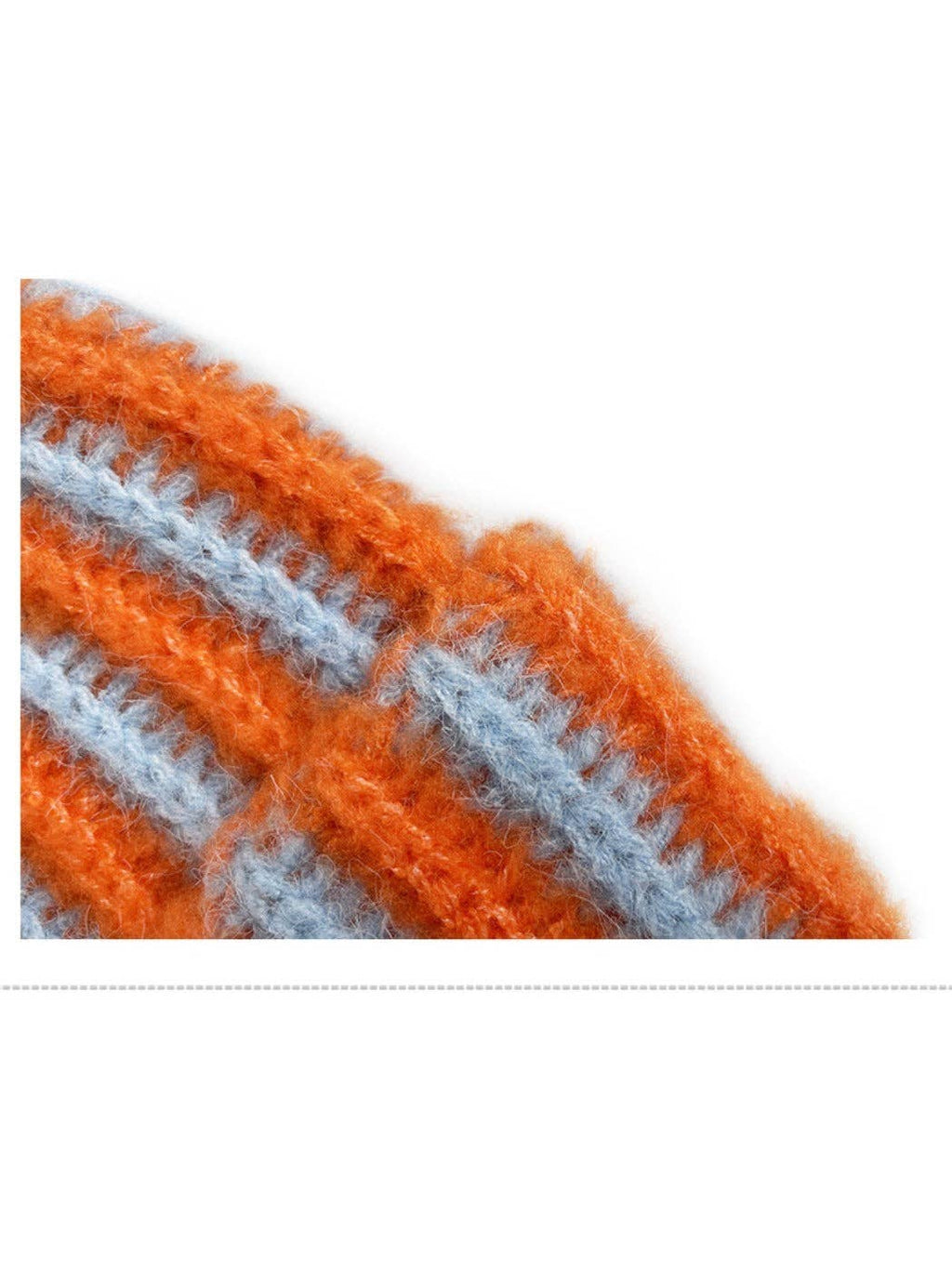 Striped Cuffed Knitted Beanie