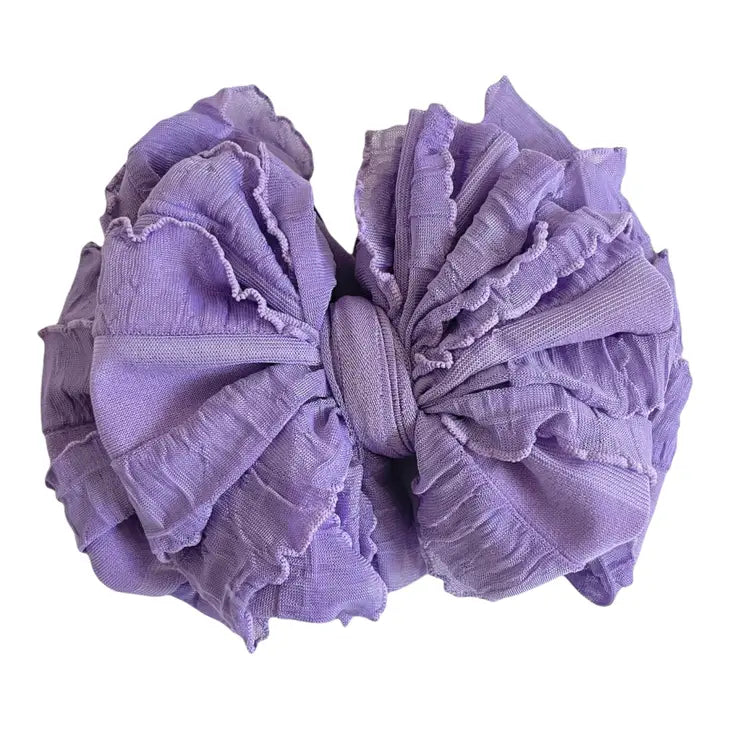 orchid ruffle headwrap