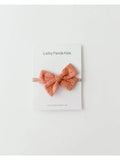 peach nylon bow
