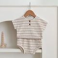 Beige shirt & short set
