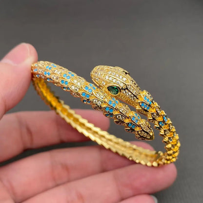 Gold Plated Snake Bangle