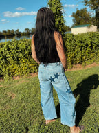 Born to shine barrel jeans