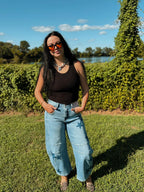 Born to shine barrel jeans